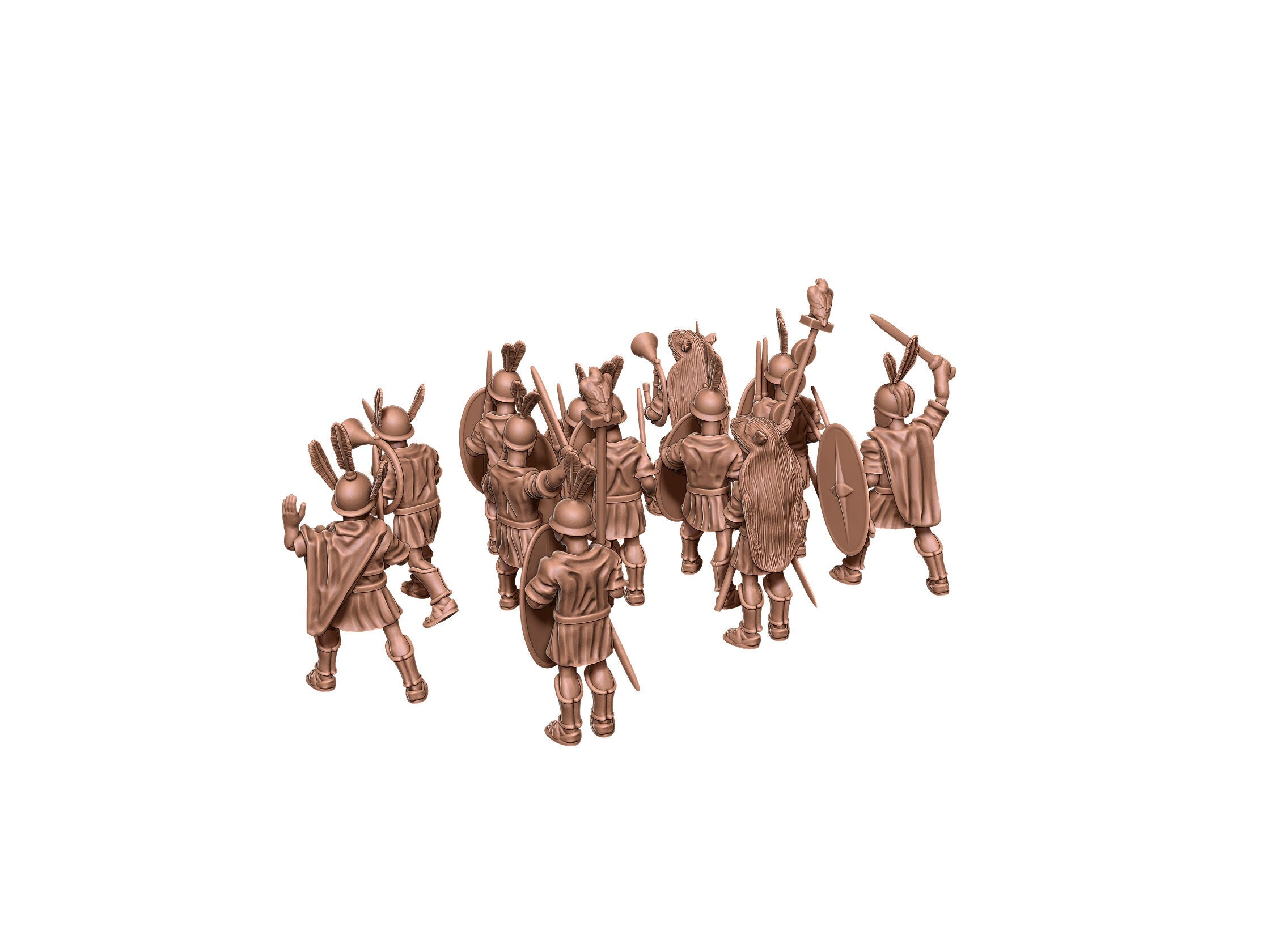 Roman Hastati - 16 minis - Ancient Army - Great for Table Top War Games and Dioramas - Resin 28mm - Eskice Miniature