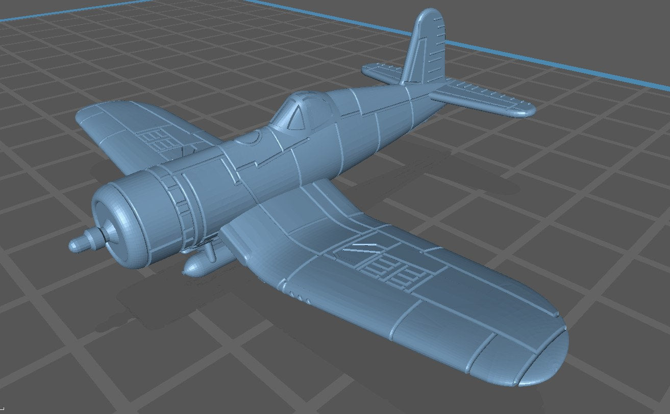 Vought - F4U1A - Corsair- US Air - 1:200 Scale - Great for Table Top War Games and Dioramas - Resin - wargame3d