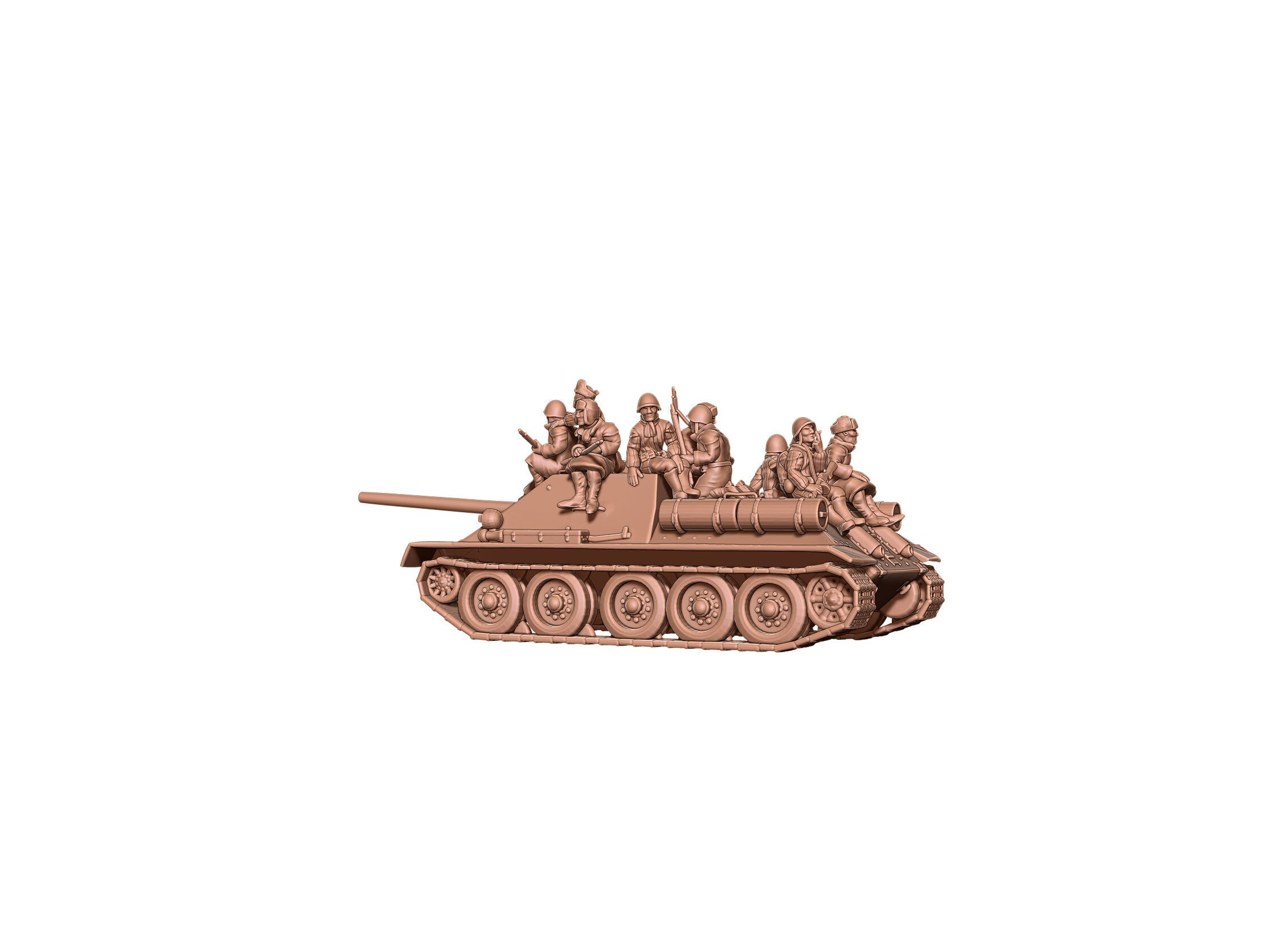 SU-85 - Russian Army - Great for Table Top War Games and Dioramas - Resin 28mm - Eskice Miniature