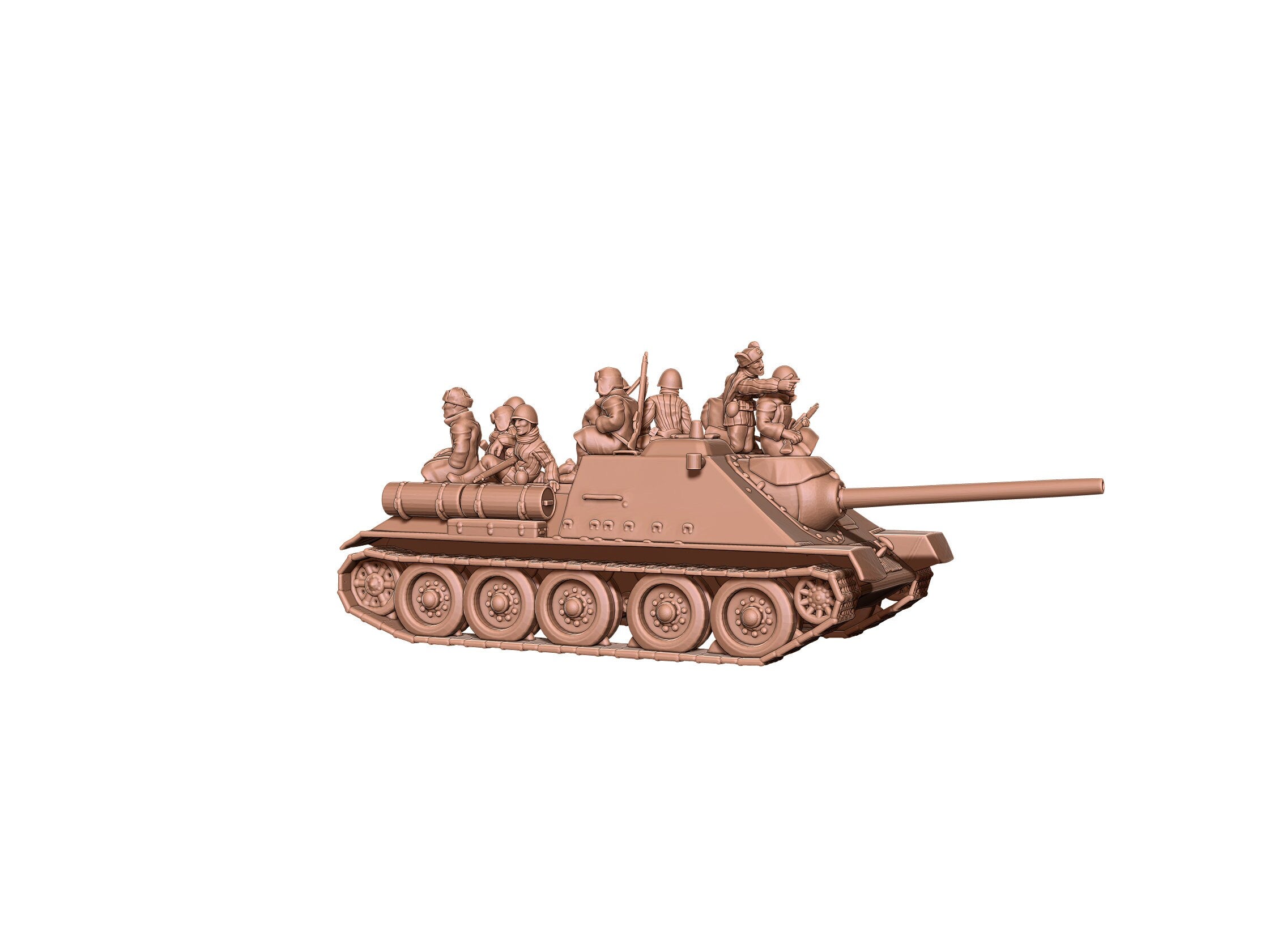 SU-85 - Russian Army - Great for Table Top War Games and Dioramas - Resin 28mm - Eskice Miniature