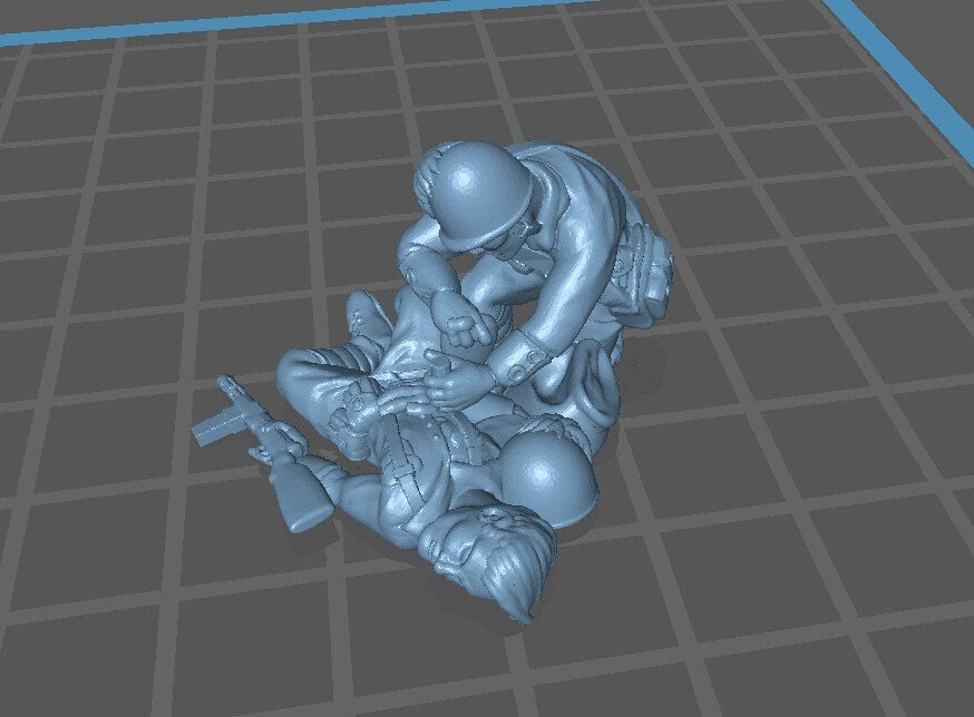 Support Infantry - Italian Army - Great for Table Top War Games and Dioramas - Resin 28mm - Eskice Miniature