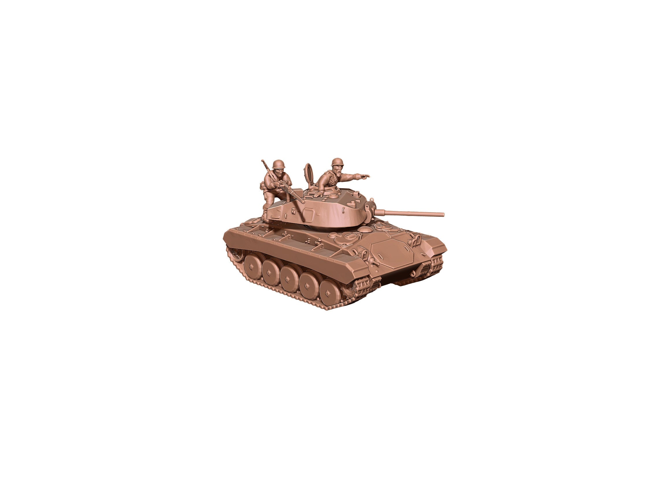 M24 Chaffee - US Army - Great for Table Top War Games and Dioramas - Resin 28mm - Eskice Miniature