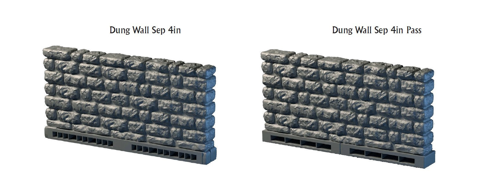 Lost Dungeons - Separate Wall Tiles- DragonLock - DND - Pathfinder - RPG - Dungeon & Dragons - 28 mm/ 1" - Terrain - Fat Dragon Games
