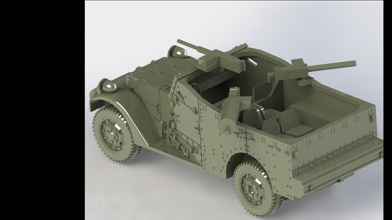 M3A1E1 - Lend-Lease Models - US Army - Great for Table Top War Games and Dioramas - Resin - 28 mm scale - wargame3d