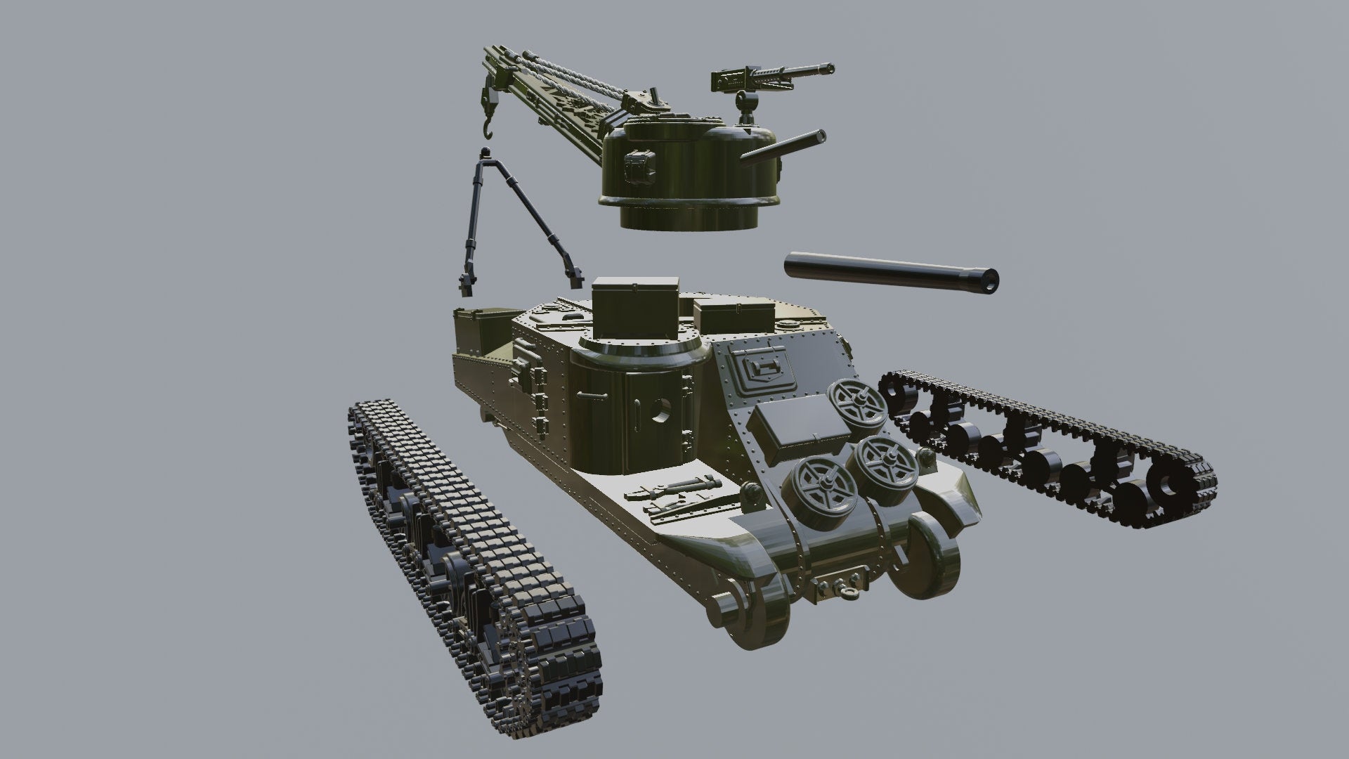 M31 Armoured Recovery Vehicle - Lend-Lease Models - US Army - War Games and Dioramas - Resin - 28 mm scale - wargame3d