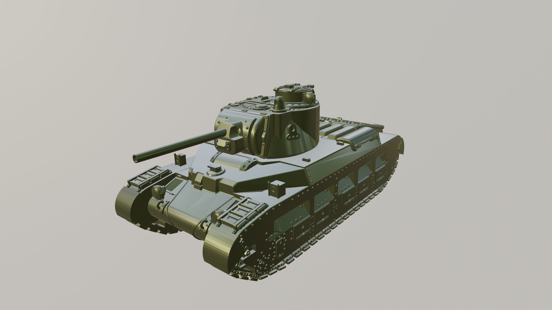 Matilda II Mk.IV with ZiS-5 76mm - Lend-Lease Models - UK Army - War Games and Dioramas - Resin - 28 mm scale - wargame3d