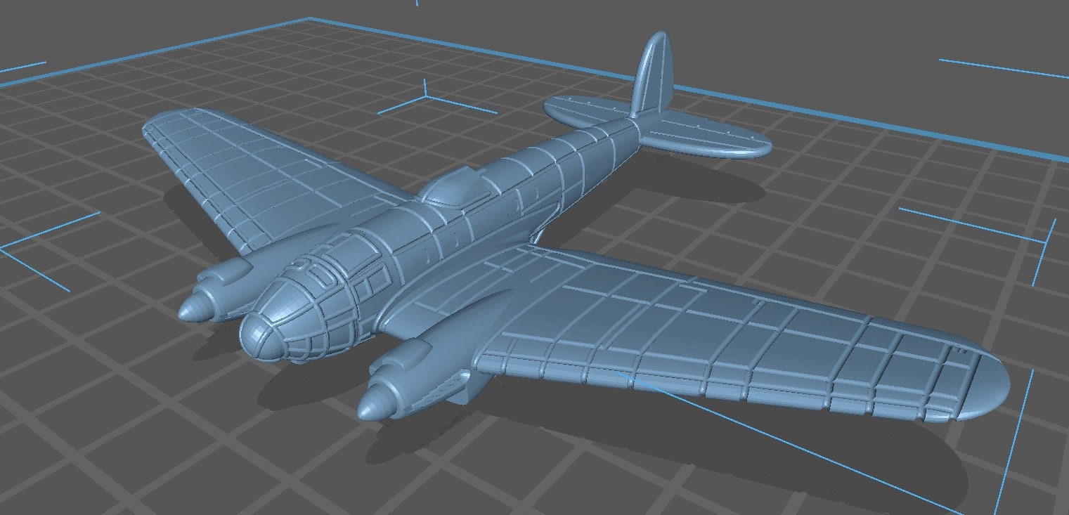 Heinkel - HE111 - German Air - 1:200 Scale - Great for Table Top War Games and Dioramas - Resin - wargame3d
