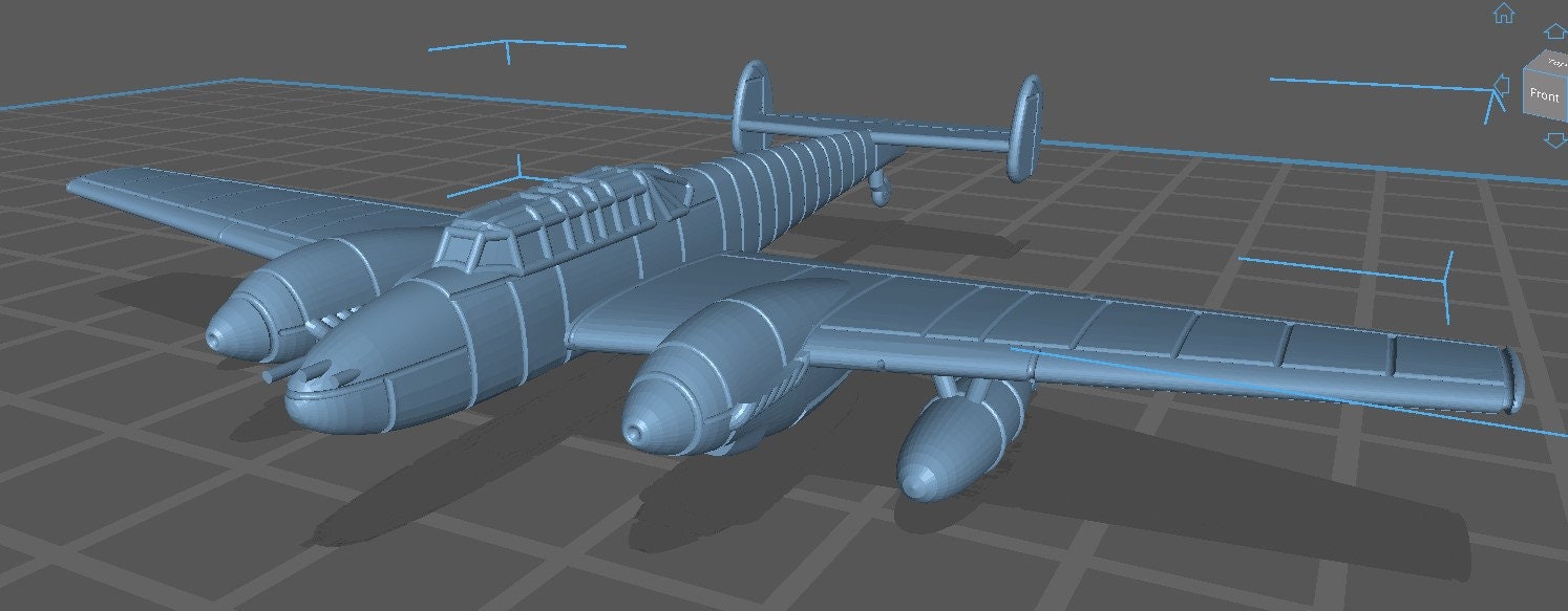 Messerschmitt - BF110D - German Air - 1:200 Scale - Great for Table Top War Games and Dioramas - Resin - wargame3d