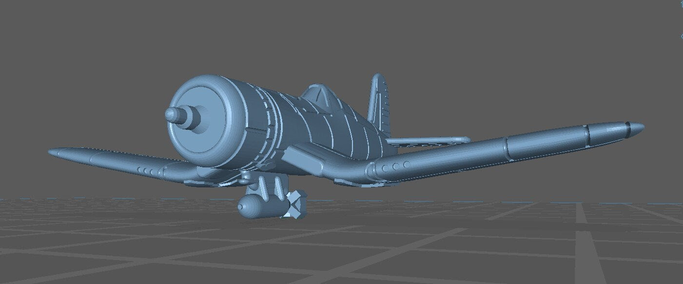 Vought - F4U1A - Corsair- US Air - 1:200 Scale - Great for Table Top War Games and Dioramas - Resin - wargame3d