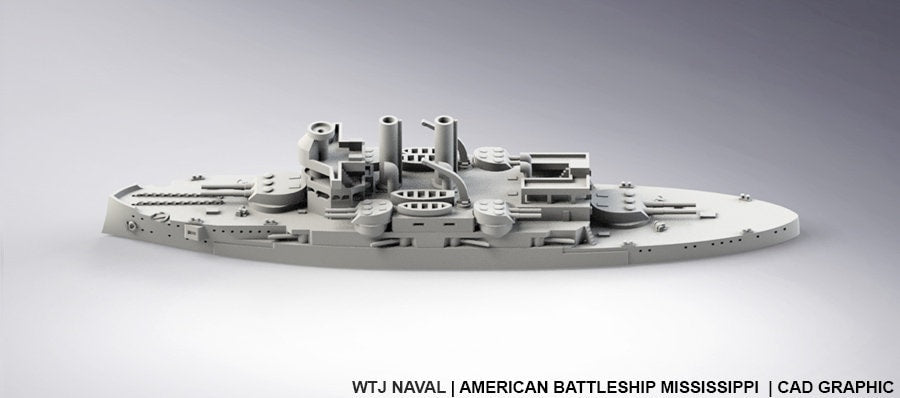 Mississippi - US Navy - Pre Dreadnought Era - Wargaming - Axis and Allies - Naval Miniature - Warships