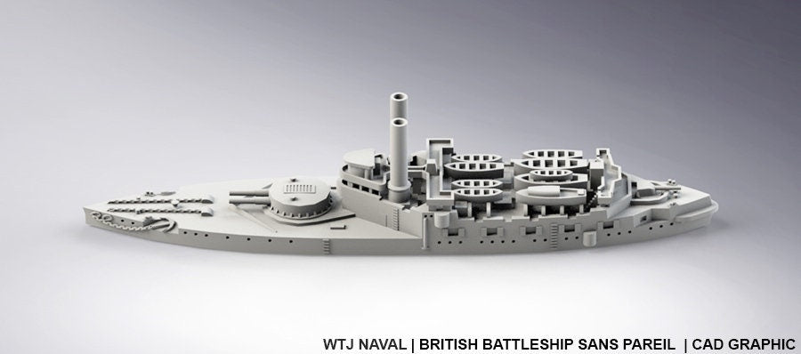 Sans Pareil - UK Royal Navy - Pre Dreadnought Era - Wargaming - Axis and Allies - Naval Miniature - Warships