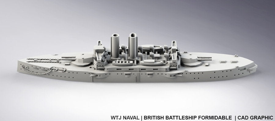 Formidable - UK Royal Navy - Pre Dreadnought Era - Wargaming - Axis and Allies - Naval Miniature - Warships