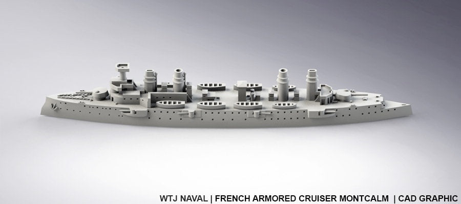 Montcalm - French Navy - Pre Dreadnought Era - Wargaming - Axis and Allies - Naval Miniature - Warships