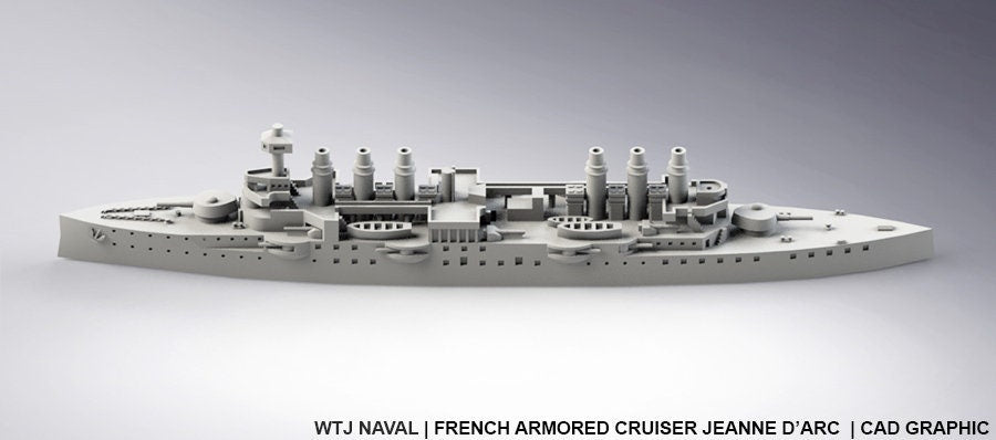 Jeanne d'Arc - French Navy - Pre Dreadnought Era - Wargaming - Axis and Allies - Naval Miniature - Warships
