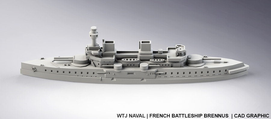 Brennus - French Navy - Pre Dreadnought Era - Wargaming - Axis and Allies - Naval Miniature - Warships