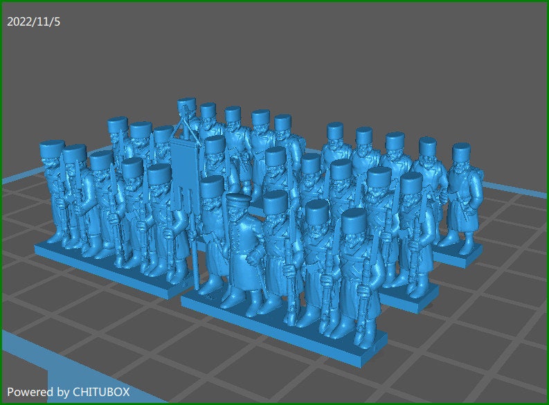 Russian Opolchenie with hat - 6 Strips - Great for Table Top War Games And Dioramas - Historical Wargaming - Resin Epic 15 mm Miniatures