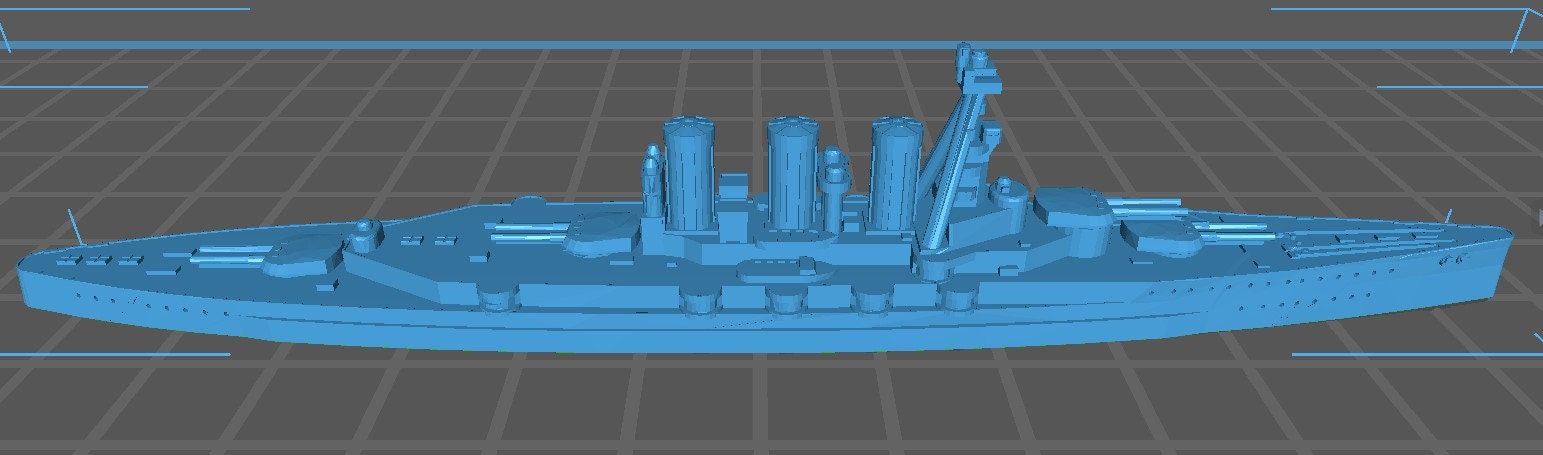HMS Tiger (1914) - Royal Navy - Wargaming - Axis and Allies - Naval Miniature - Tabletop Games - Warships - C.O.B.