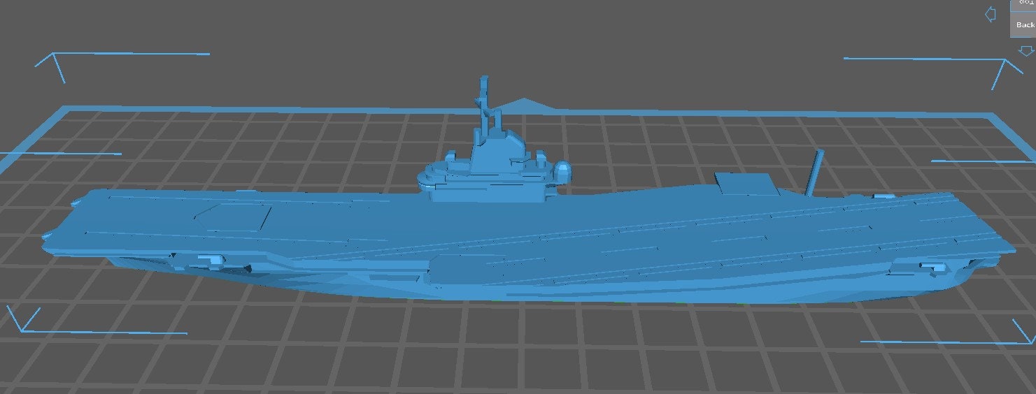 Carrier - Essex w/ Angled Deck - Post War - US Navy - Wargaming - Axis and Allies - Naval Miniature - Warships