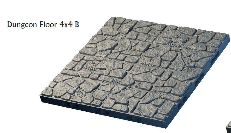 Floor Tiles - Lost Dungeons - DragonLock - DND - Pathfinder - RPG - Dungeon & Dragons - 28 mm/ 1" - Terrain - Fat Dragon Games