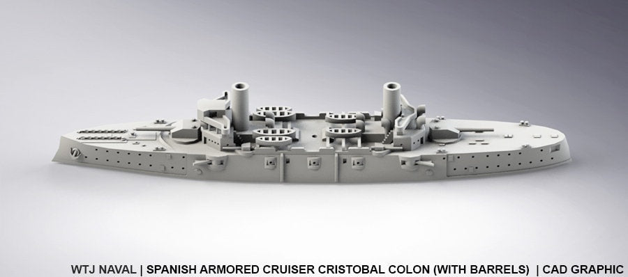 Cristobal Colon - Spanish Navy - Pre Dreadnought Era - Wargaming - Axis and Allies - Naval Miniature - Warships