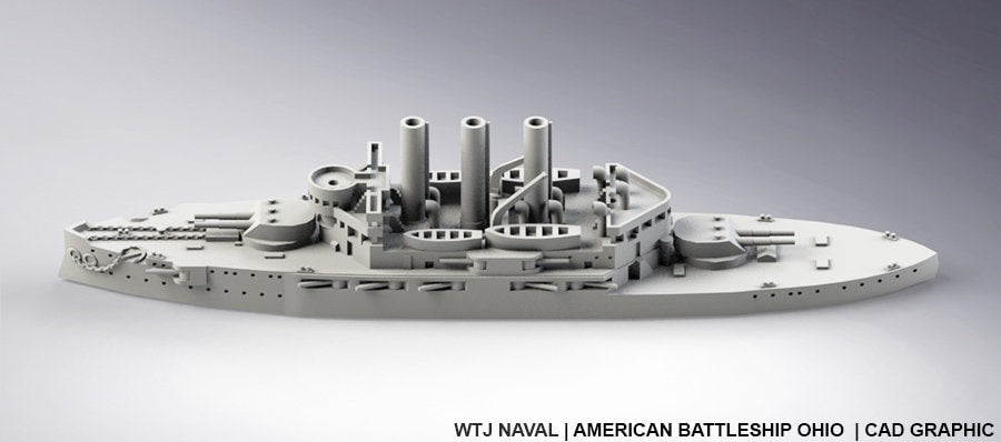 Ohio - US Navy - Pre Dreadnought Era - Wargaming - Axis and Allies - Naval Miniature - Warships