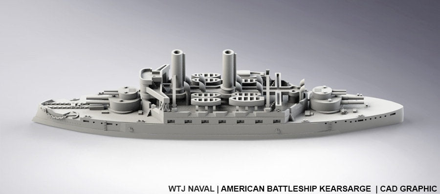 Kearsarge - US Navy - Pre Dreadnought Era - Wargaming - Axis and Allies - Naval Miniature - Warships