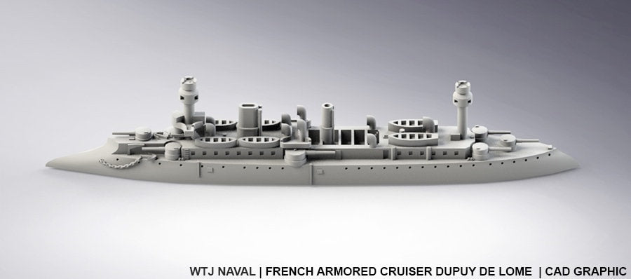 Dupuy de Lome - French Navy - Pre Dreadnought Era - Wargaming - Axis and Allies - Naval Miniature - Warships