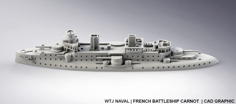 Carnot - French Navy - Pre Dreadnought Era - Wargaming - Axis and Allies - Naval Miniature - Warships