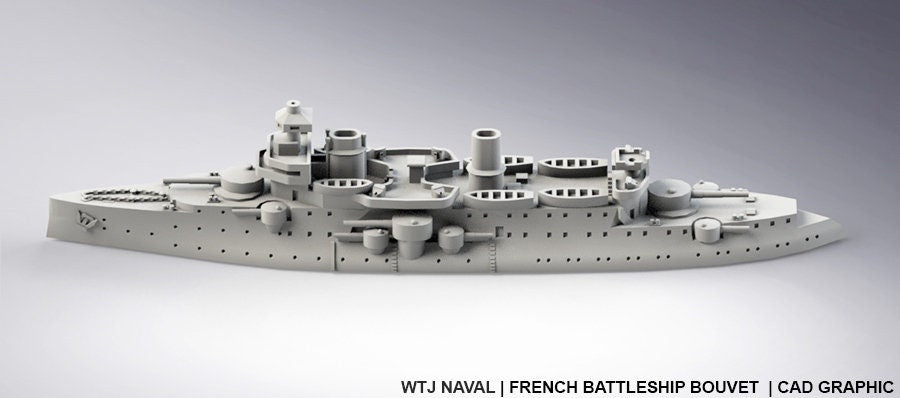 Bouvet - French Navy - Pre Dreadnought Era - Wargaming - Axis and Allies - Naval Miniature - Warships