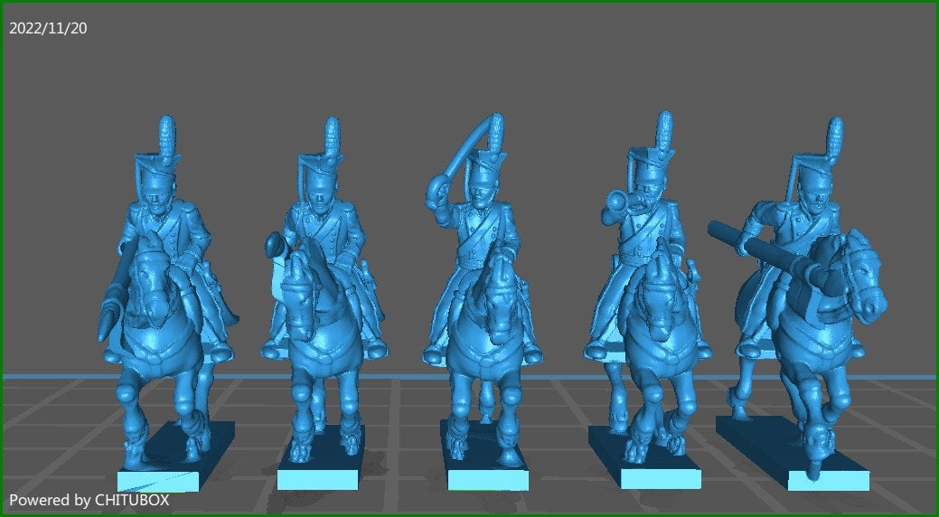 Russian Uhlans 1812-15 - 5 Minis - Epic 15 mm Scale - Great for Tabletop War Games & Dioramas - Historical Wargaming - Resin