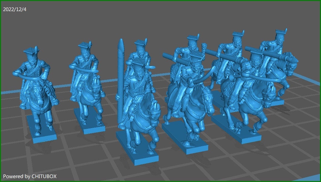 French Vistula Lancers 1807-15 - 9 Minis - Epic 15 mm Scale - Great for Tabletop War Games & Dioramas - Historical Wargaming - Resin