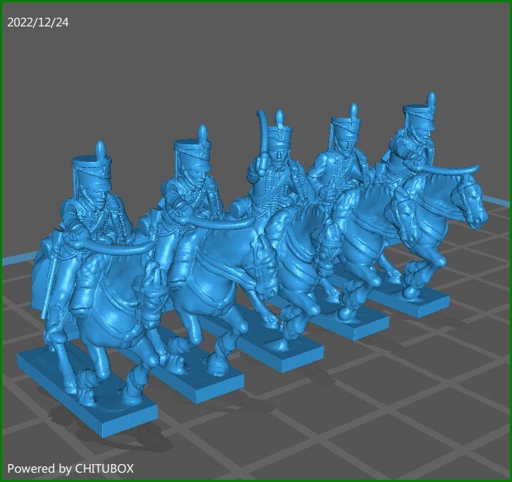 British Hussars rgt 1811-15 - 5 Minis - Epic 15 mm Scale - Great for Tabletop War Games & Dioramas - Historical Wargaming - Resin