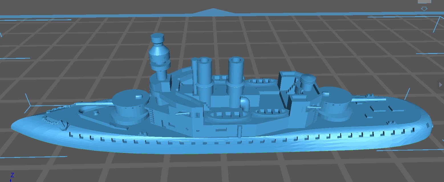 Jemmapes - French Navy - Pre Dreadnought Era - Wargaming - Axis and Allies - Naval Miniature - Warships