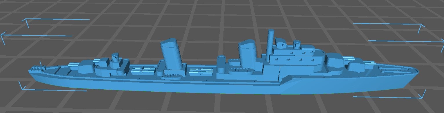 Udaloi Project 35 - Soviet Navy - Wargaming - Axis & Allies - Naval Miniature - Warships - C.O.B.