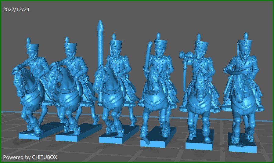 British light Dragoons rgt 1811-15 - 6 Minis - Epic 15 mm Scale - Great for Tabletop War Games & Dioramas - Historical Wargaming - Resin