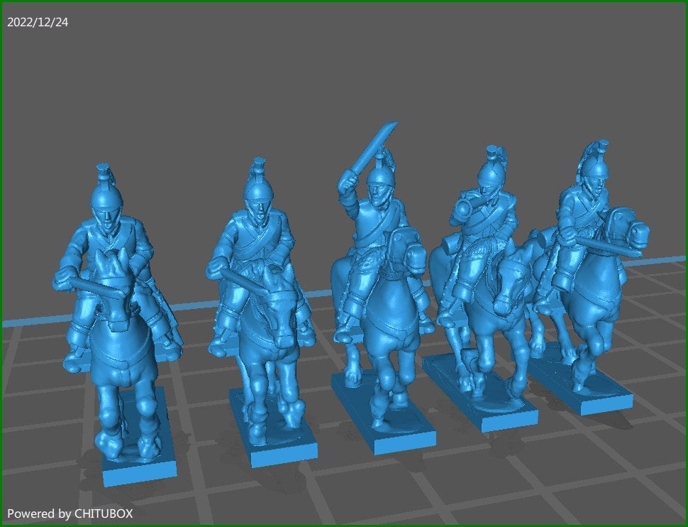 British heavy Dragoons rgt 1811-15 - 5 Minis - Epic 15 mm Scale - Great for Tabletop War Games & Dioramas - Historical Wargaming - Resin