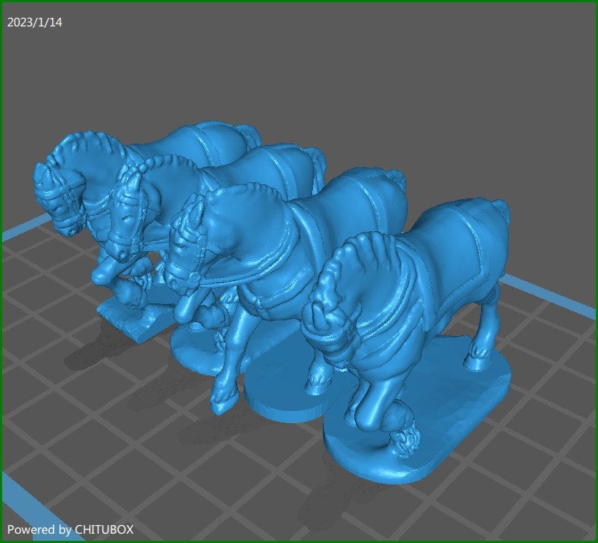 Austrian General's Horses - 4 Mini - 28 mm Scale - Great for Tabletop War Games And Dioramas - Historical Wargaming - Resin