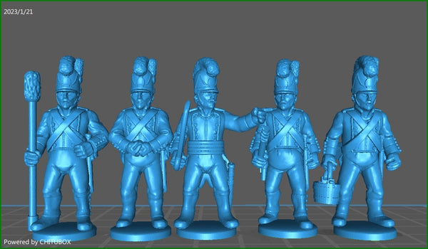 Bavarian Artillery 1805-15 - 5 Mini - 28 mm Scale - Great for Tabletop War Games And Dioramas - Historical Wargaming - Resin