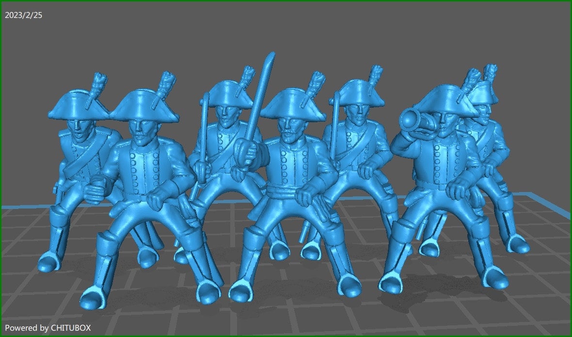 Saxon Chevaulegers rgt 1806-10 - 7 Mini - 28 mm Scale - Great for Tabletop War Games And Dioramas - Historical Wargaming - Resin