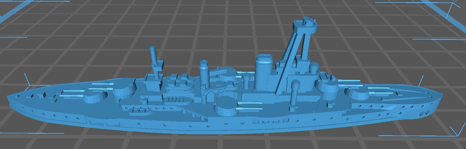 Courbet - French Navy - Wargaming - Axis & Allies - Naval Miniature - Tabletop Games - Warships - C.O.B.