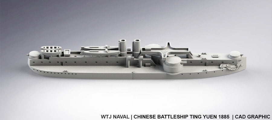 Ting Yuen 1885 - Chinese Navy - Pre Dreadnought Era - Wargaming - Axis and Allies - Naval Miniature - Warships
