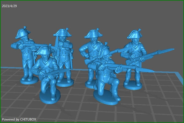 Prussian Musketeer 1806-08 skirmishing - 6 Mini - 28 mm Scale - Great for Tabletop War Games And Dioramas - Historical Wargaming - Resin