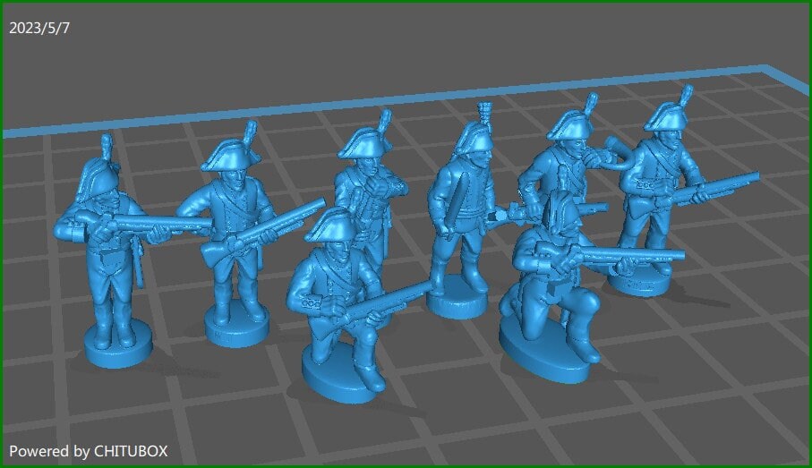 Prussian Schutzen 1806-7 skirmishing - 8 Minis - Epic 15 mm Scale - Tabletop War Games & Dioramas - Historical Wargaming - Resin