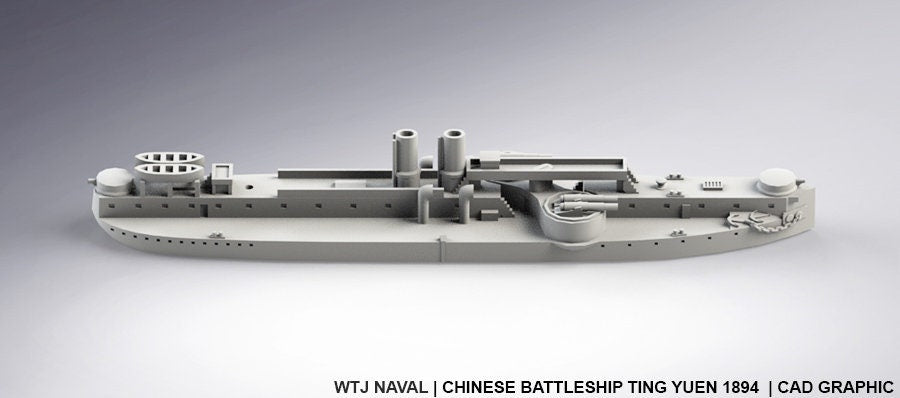 Ting Yuen 1894 - Chinese Navy - Pre Dreadnought Era - Wargaming - Axis and Allies - Naval Miniature - Warships