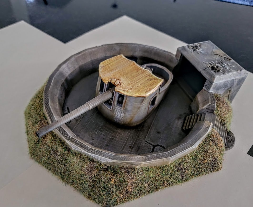 Coastal Gun Emplacement - War Games And Dioramas - Historical Wargaming - 28 mm Scale