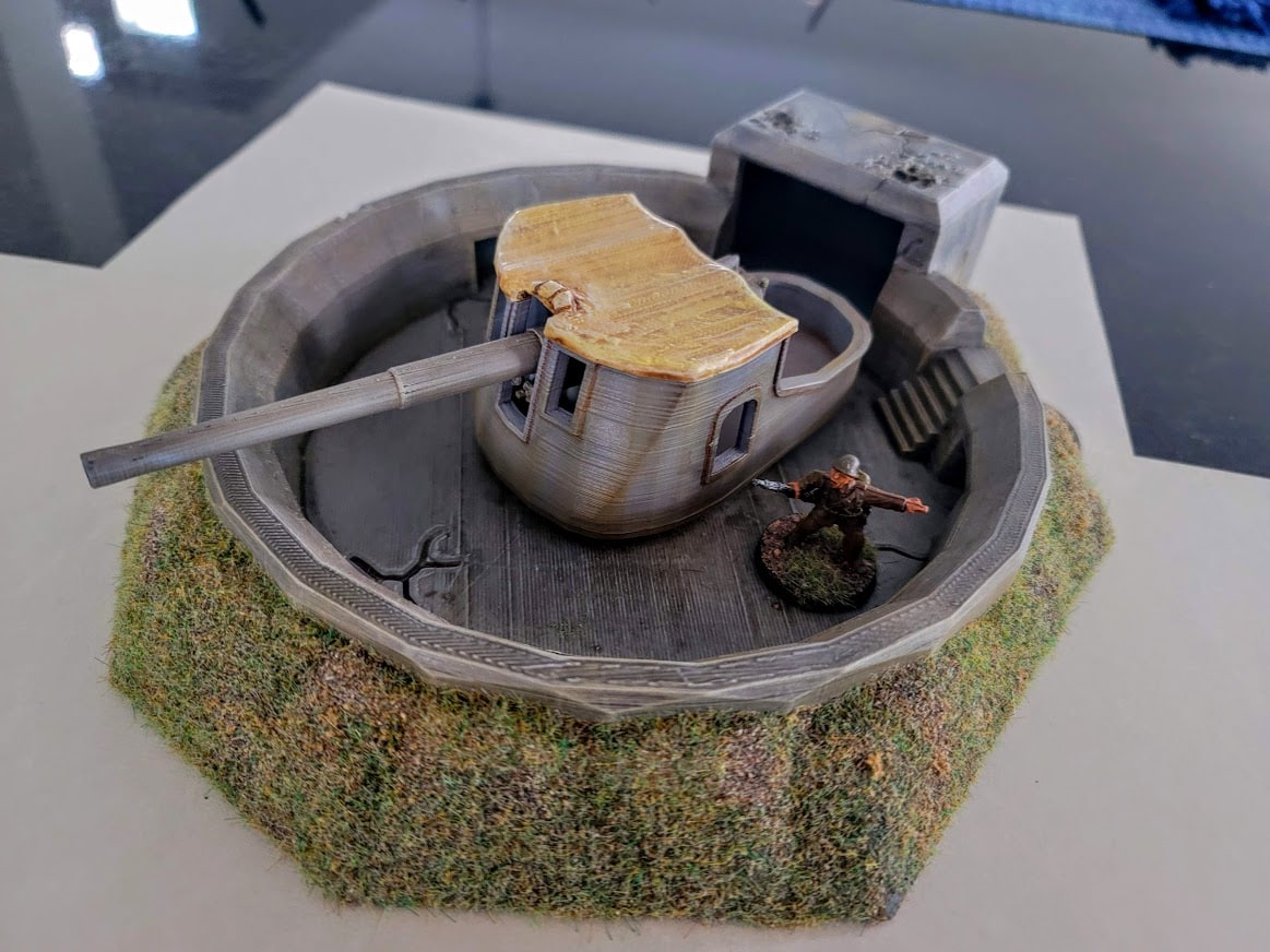 Japanese 8" Coastal Gun - 1 Items - War Games And Dioramas - 28mm - Bolt Action