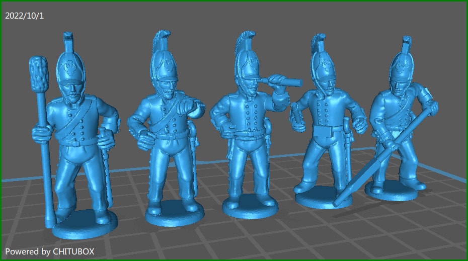 Russian Horse Artillerists 1812-15 - 5 Minis - 28mm Miniatures