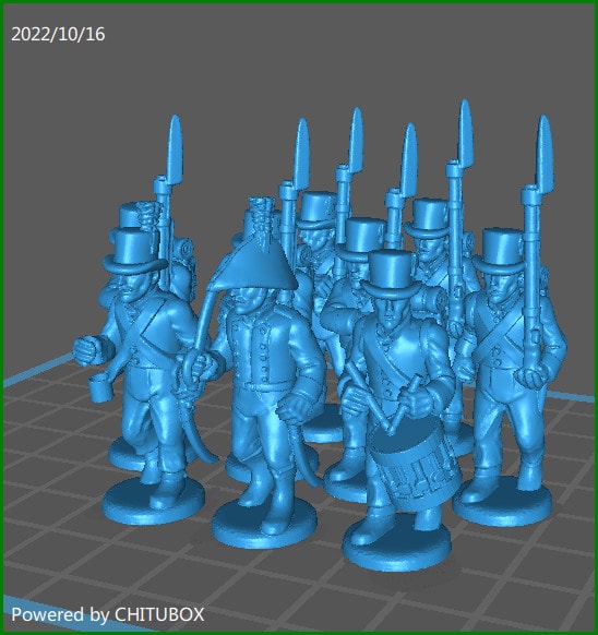 Spanish Militia 1808-1812 btg with trousers - 9 Minis - 28mm Miniatures