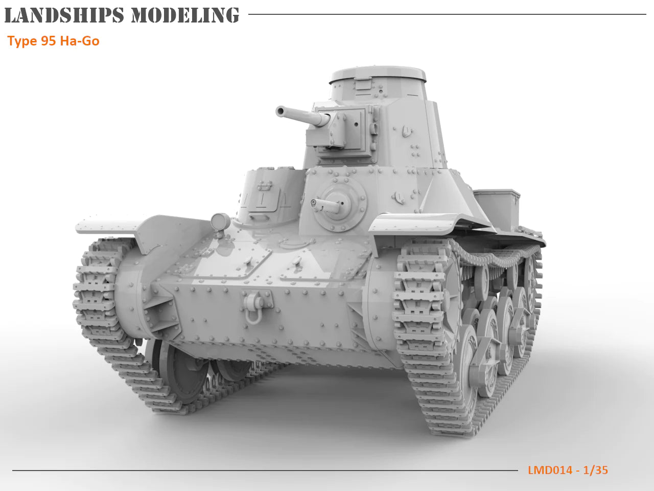 Type 95 Ha-Go Light Tank - Japanese Army - 28mm Scale -  wargame3d