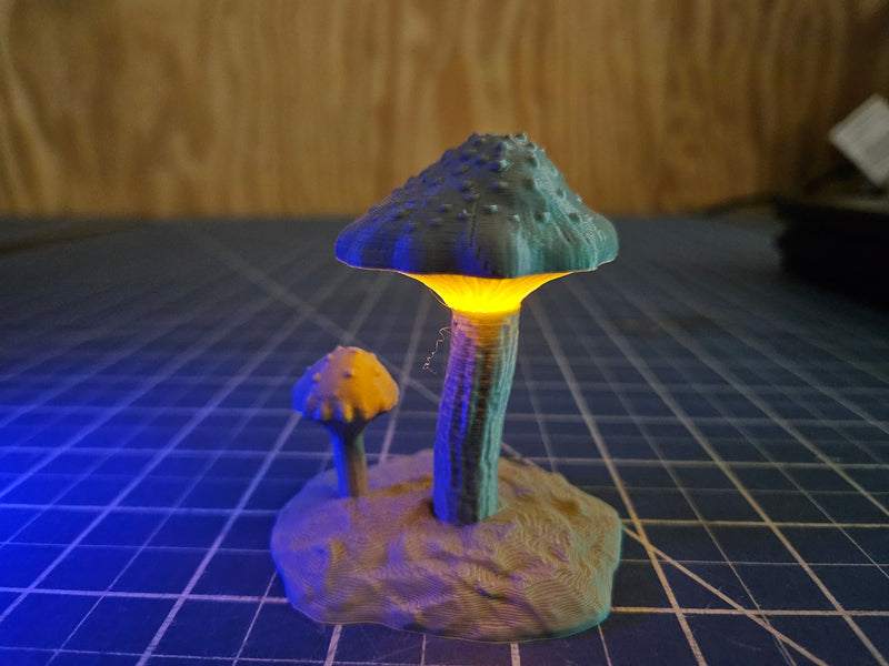 LED Mushrooms - 28 mm / 1" - DragonLock - DND - Pathfinder - RPG - Dungeon & Dragons - Terrain - Fat Dragon Games